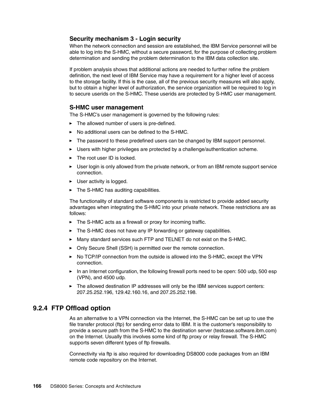 IBM DS8000 manual FTP Offload option, Security mechanism 3 Login security, HMC user management 