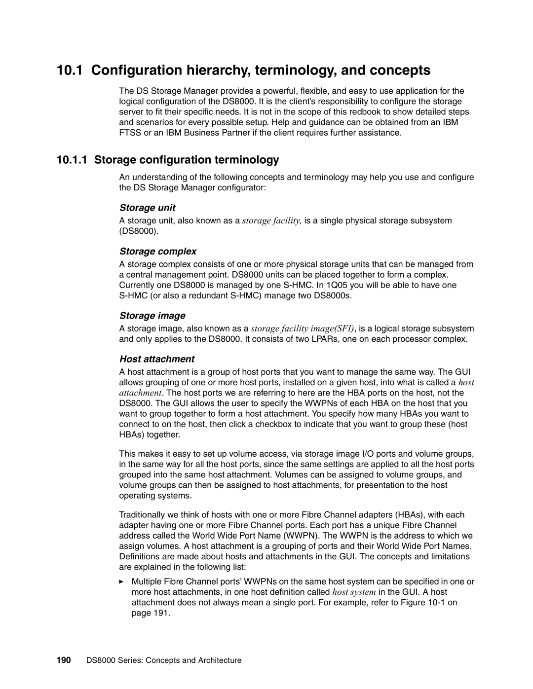 IBM DS8000 manual Configuration hierarchy, terminology, and concepts, Storage configuration terminology 