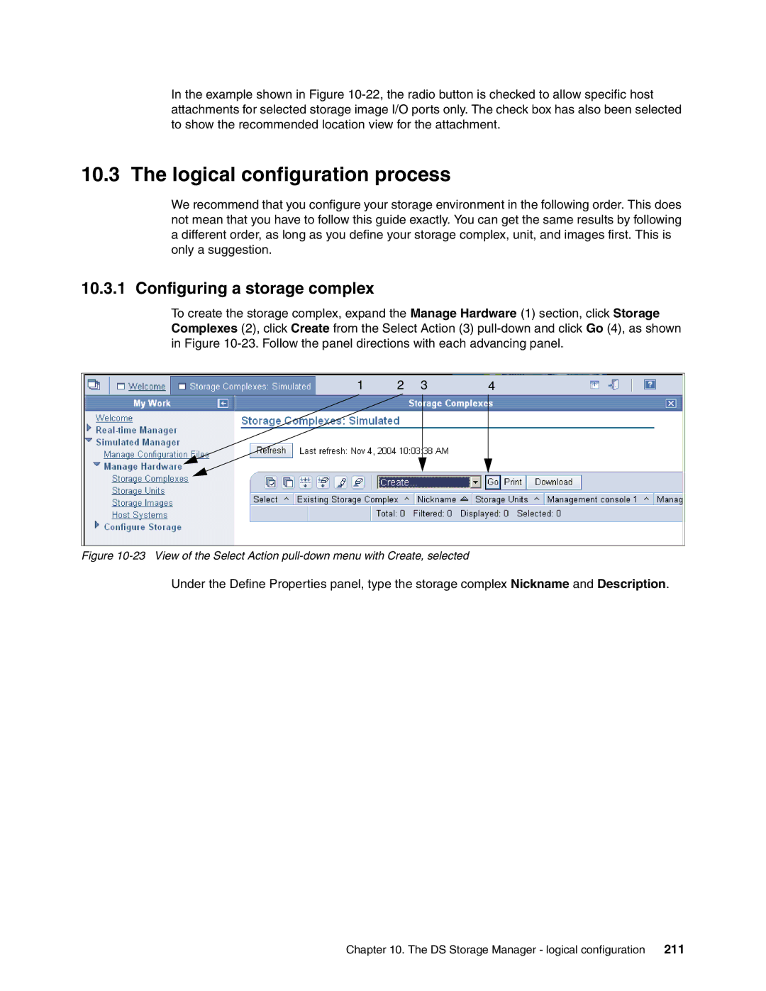 IBM DS8000 manual Logical configuration process, Configuring a storage complex 