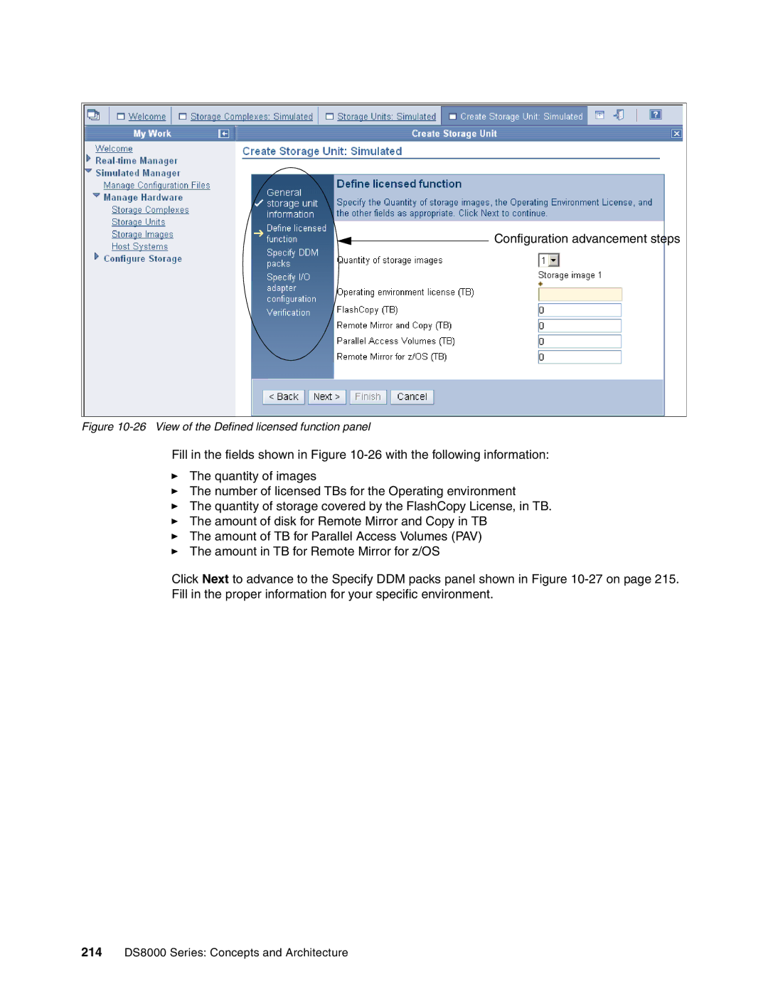 IBM DS8000 manual Configuration advancement steps 