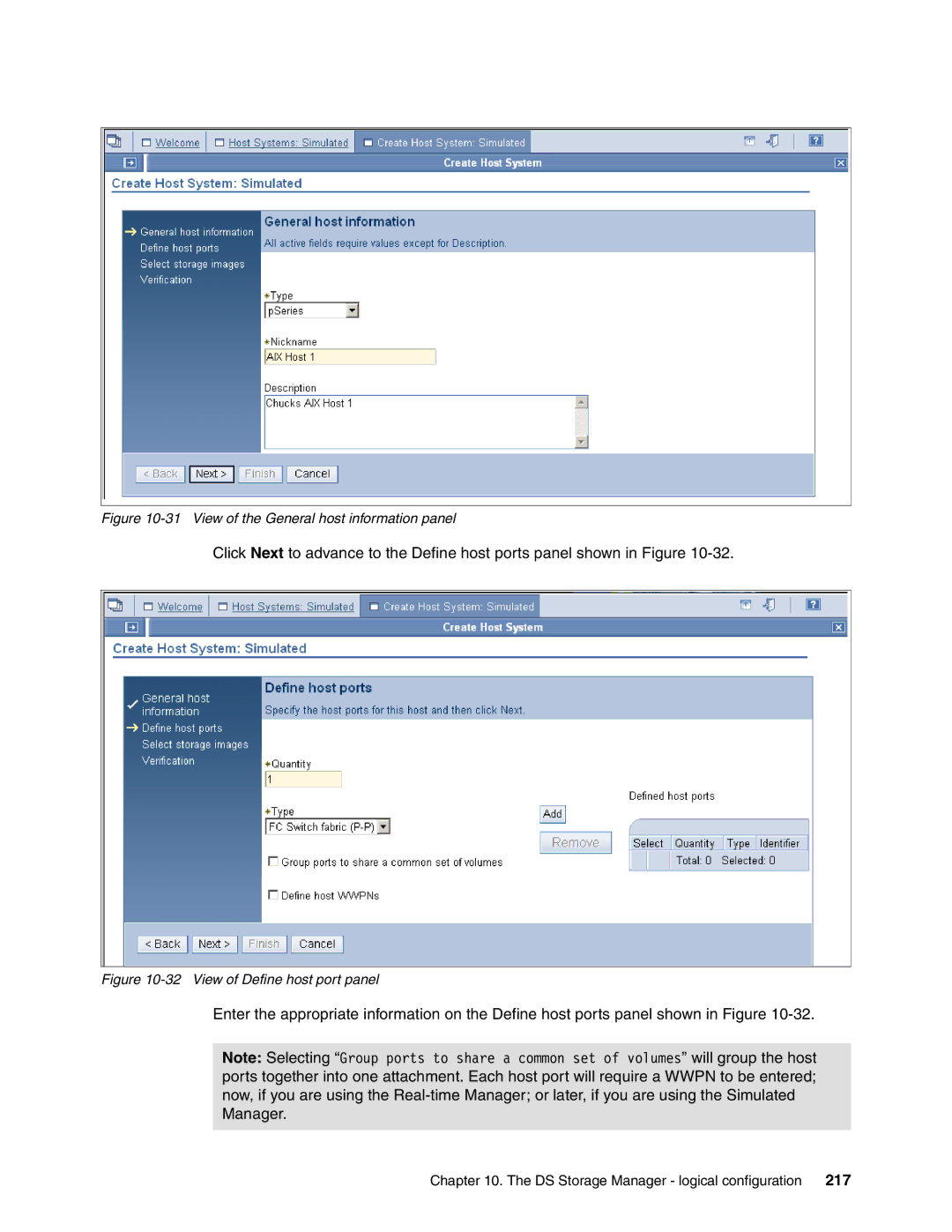 IBM DS8000 manual View of the General host information panel 