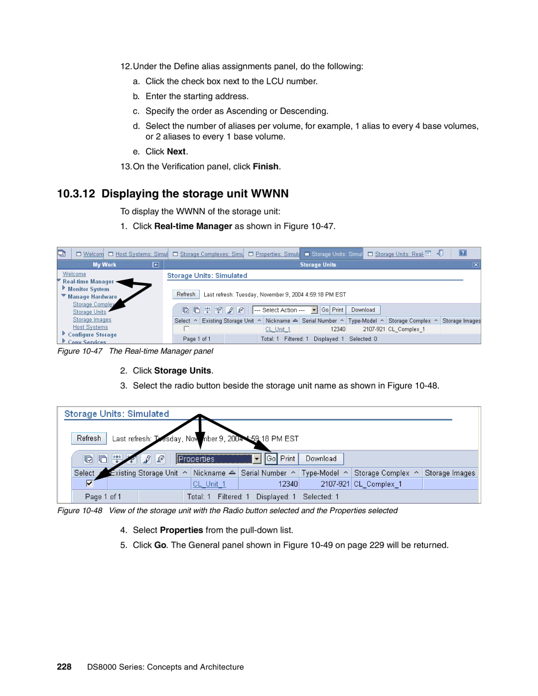 IBM DS8000 manual Displaying the storage unit Wwnn, Click Storage Units 