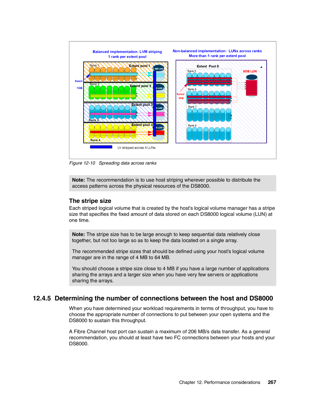 IBM DS8000 manual Stripe size, 267 