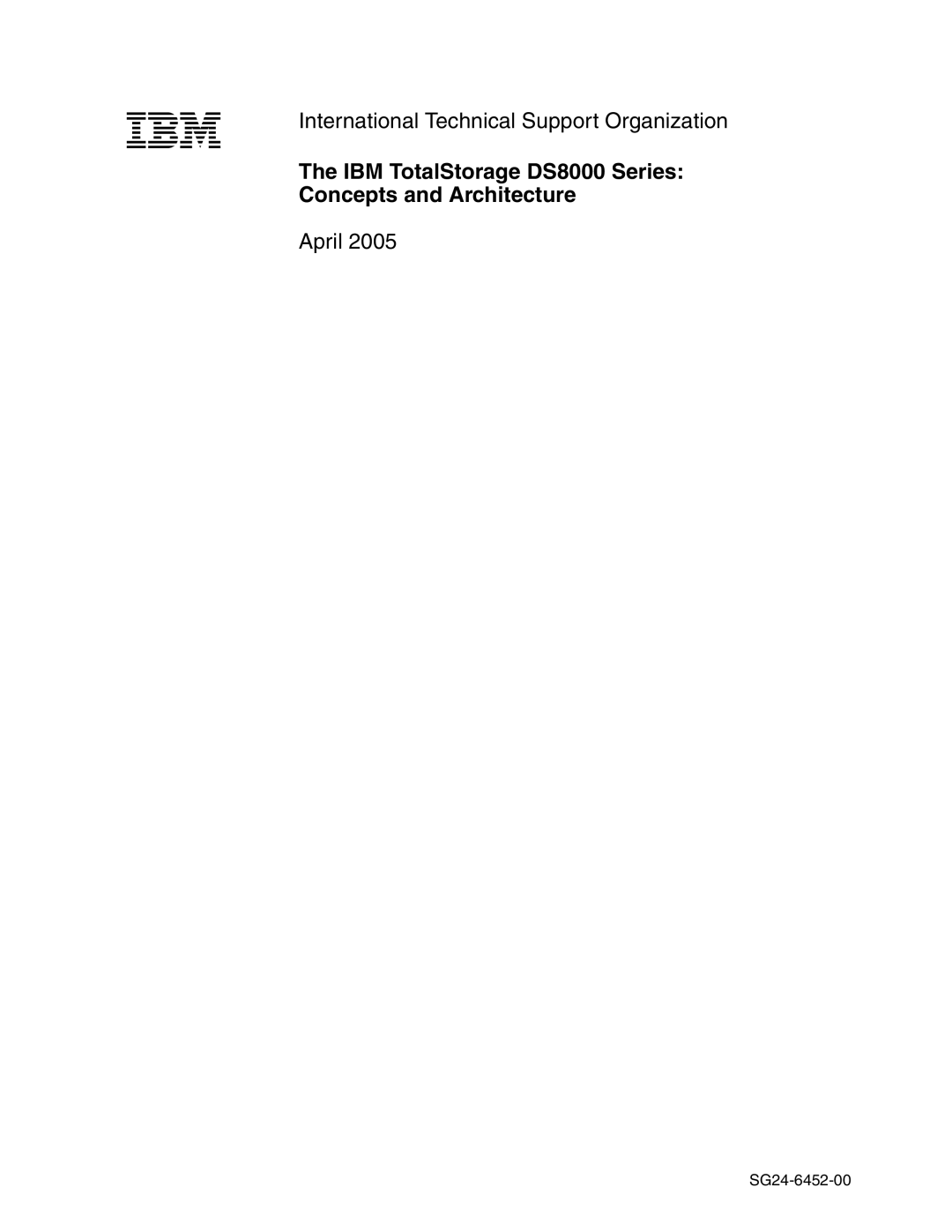 IBM manual IBM TotalStorage DS8000 Series Concepts and Architecture 