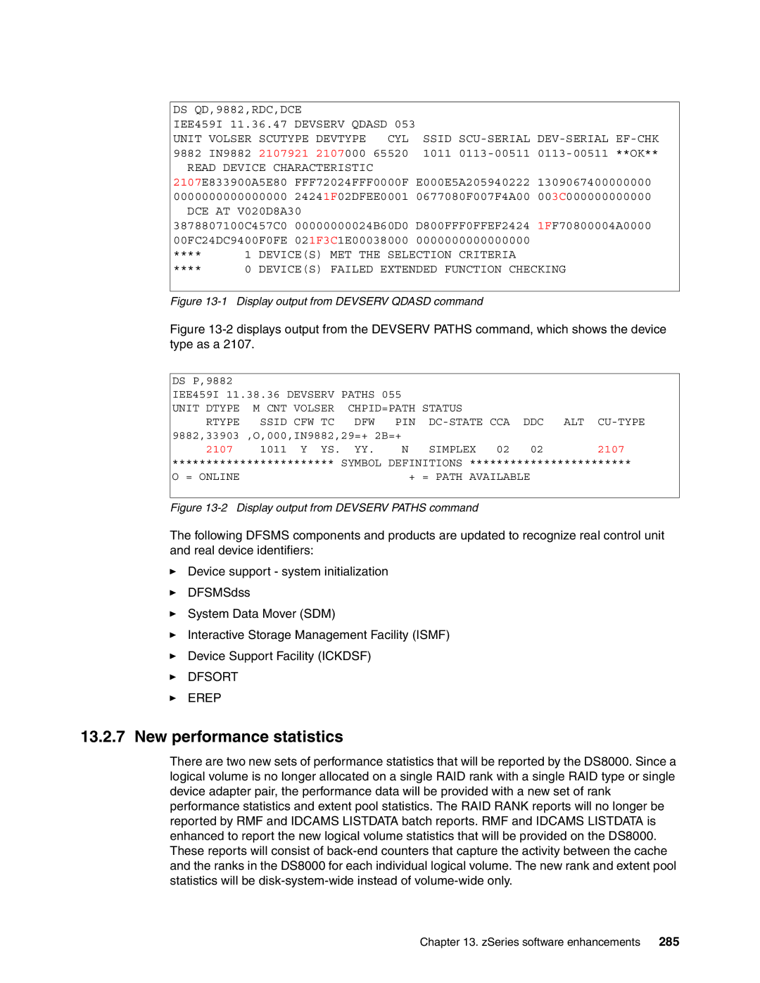 IBM DS8000 manual New performance statistics, 285 