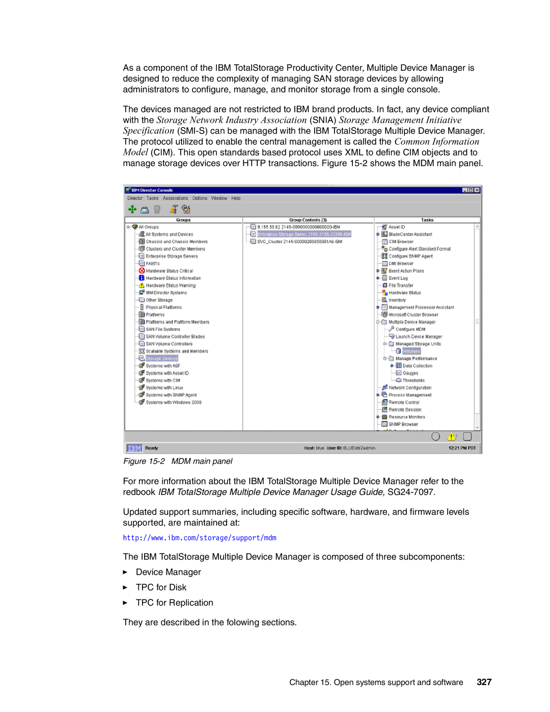 IBM DS8000 manual MDM main panel 