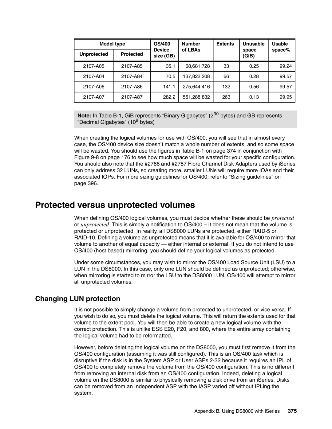 IBM DS8000 manual Protected versus unprotected volumes, Changing LUN protection 