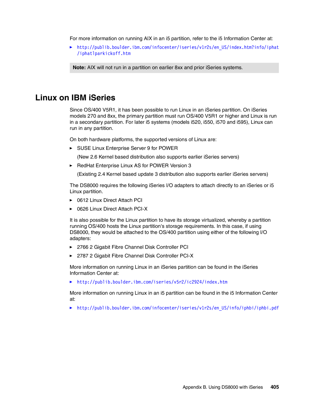 IBM DS8000 manual Linux on IBM iSeries 