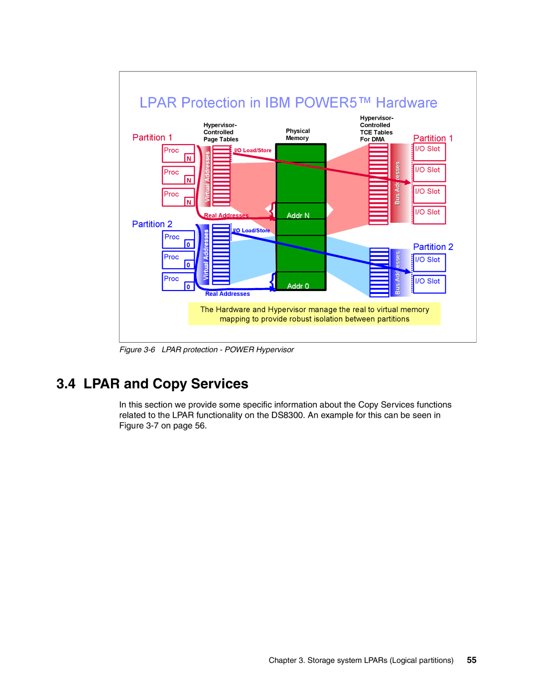 IBM DS8000 manual Lpar and Copy Services, Lpar protection Power Hypervisor 