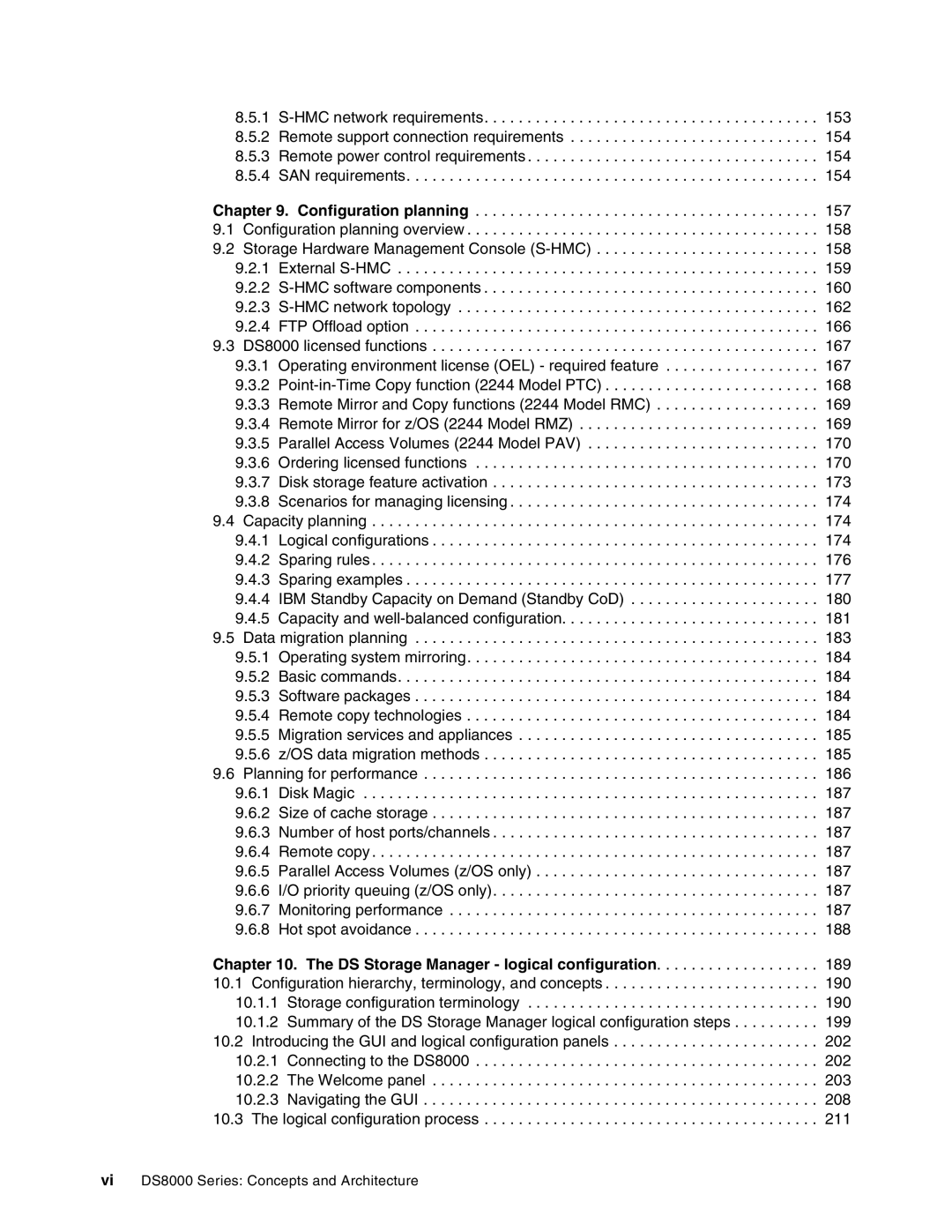 IBM manual Vi DS8000 Series Concepts and Architecture 