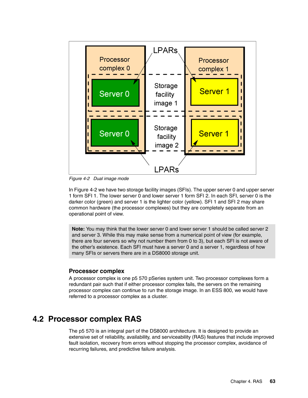 IBM DS8000 manual Processor complex RAS 