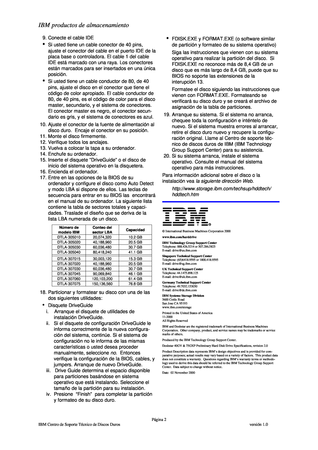 IBM DTLA-307045, DTLA-307060, DTLA-305020, DTLA-307020, DTLA-307075, DTLA-372015 hddtech.htm, IBM productos de almacenamiento 