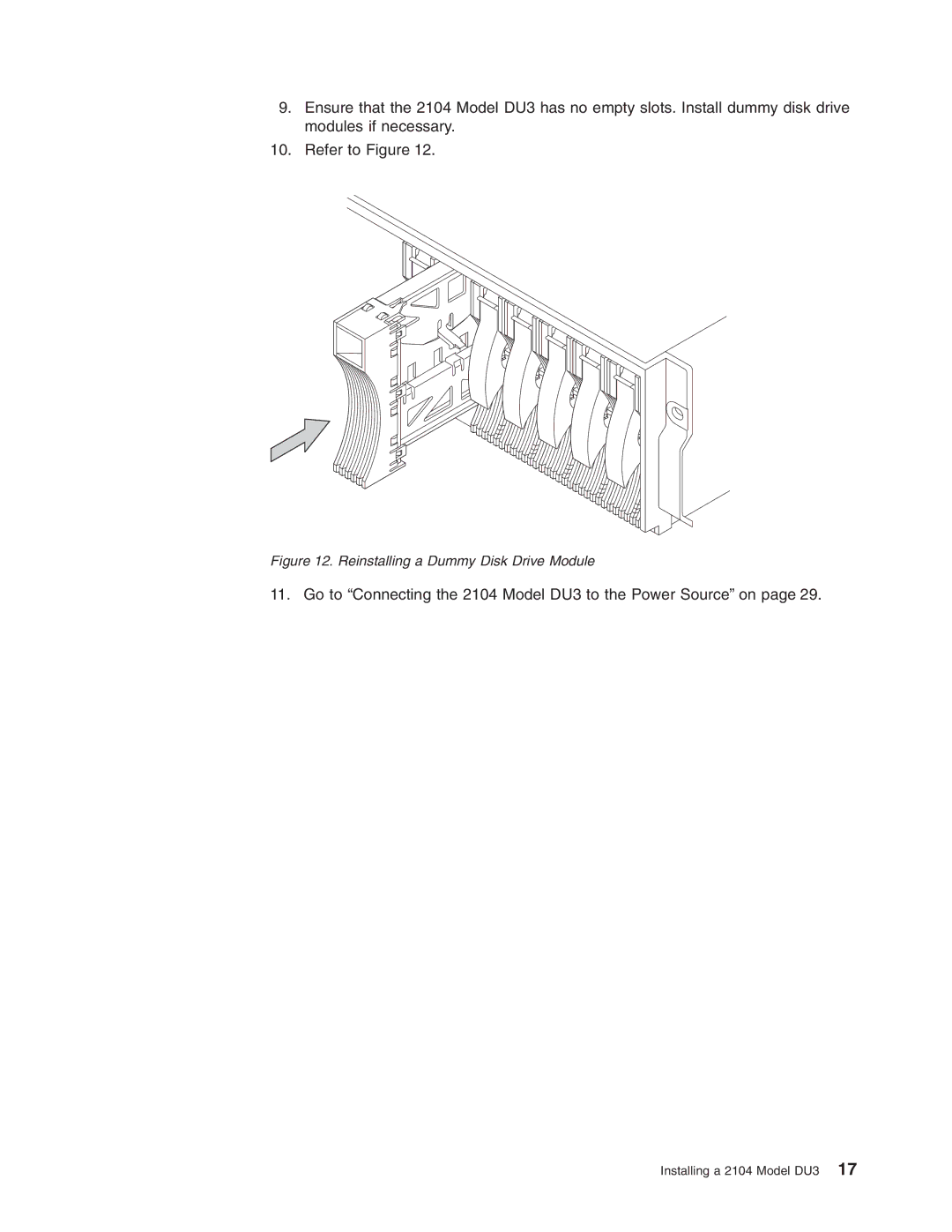 IBM manual Go to Connecting the 2104 Model DU3 to the Power Source on 