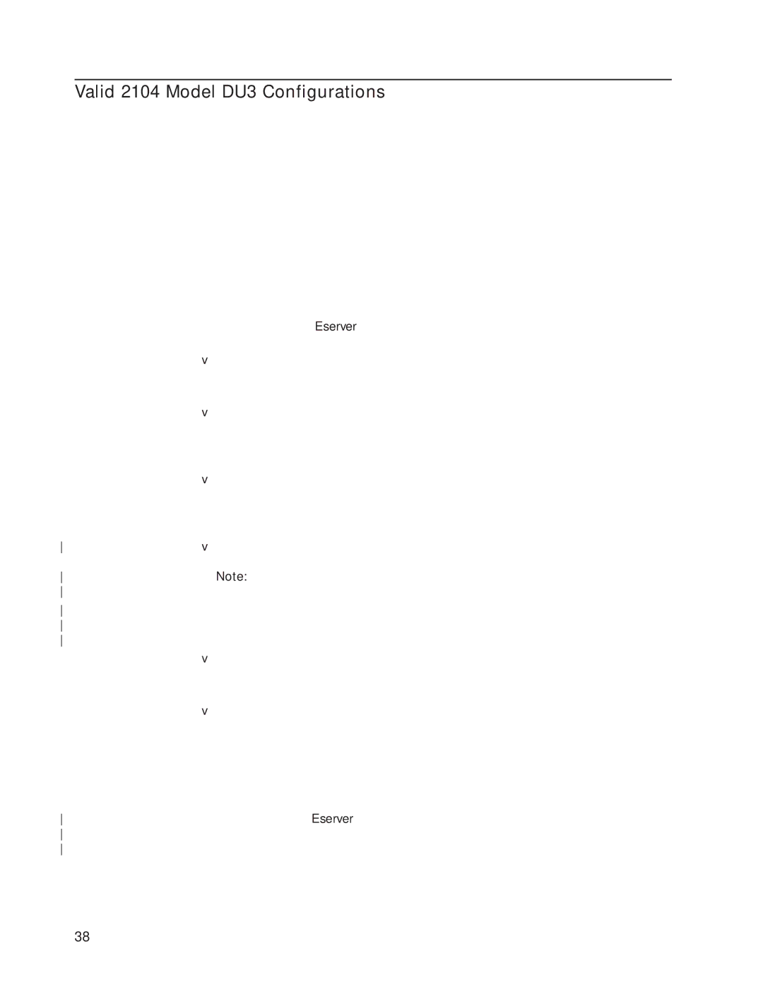 IBM manual Valid 2104 Model DU3 Configurations 