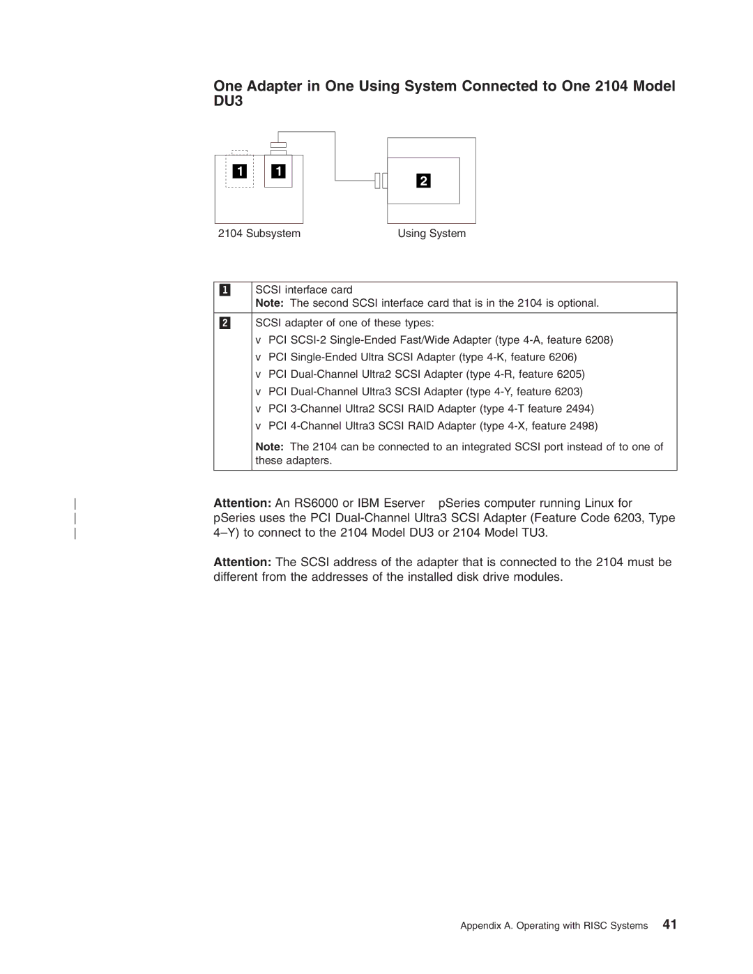 IBM manual To connect to the 2104 Model DU3 or 2104 Model TU3 