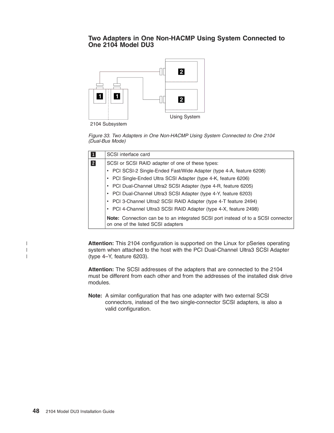 IBM DU3 manual Valid configuration 