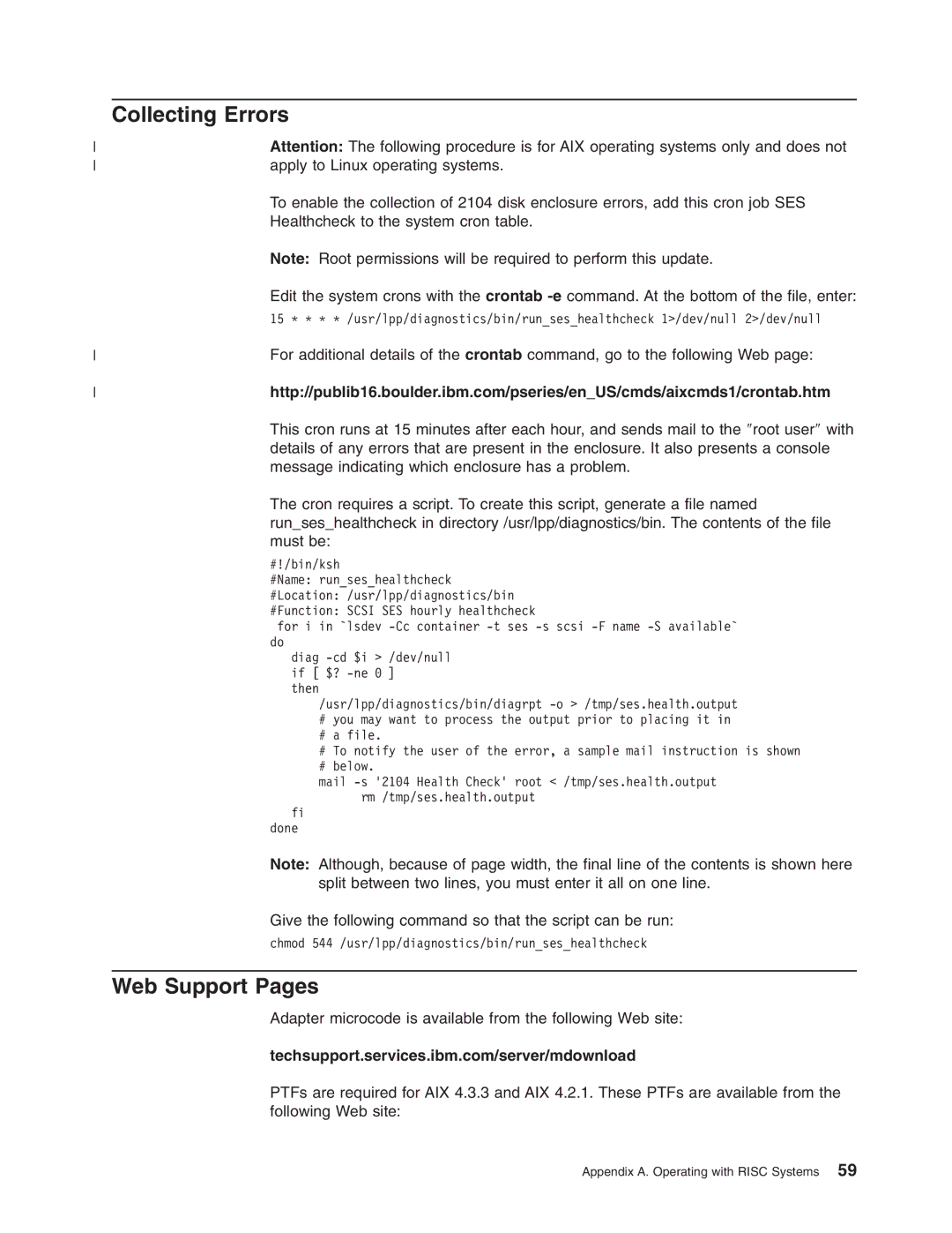 IBM DU3 manual Collecting Errors, Web Support Pages 