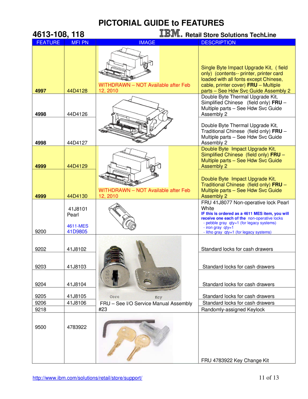 IBM 118, E08, E18, 4613-108 manual 4997, 4998, 4999 