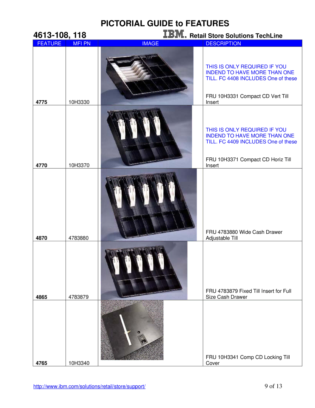 IBM E18, E08, 4613-108, 118 manual 4775, 4770, 4870, 4865, 4765 