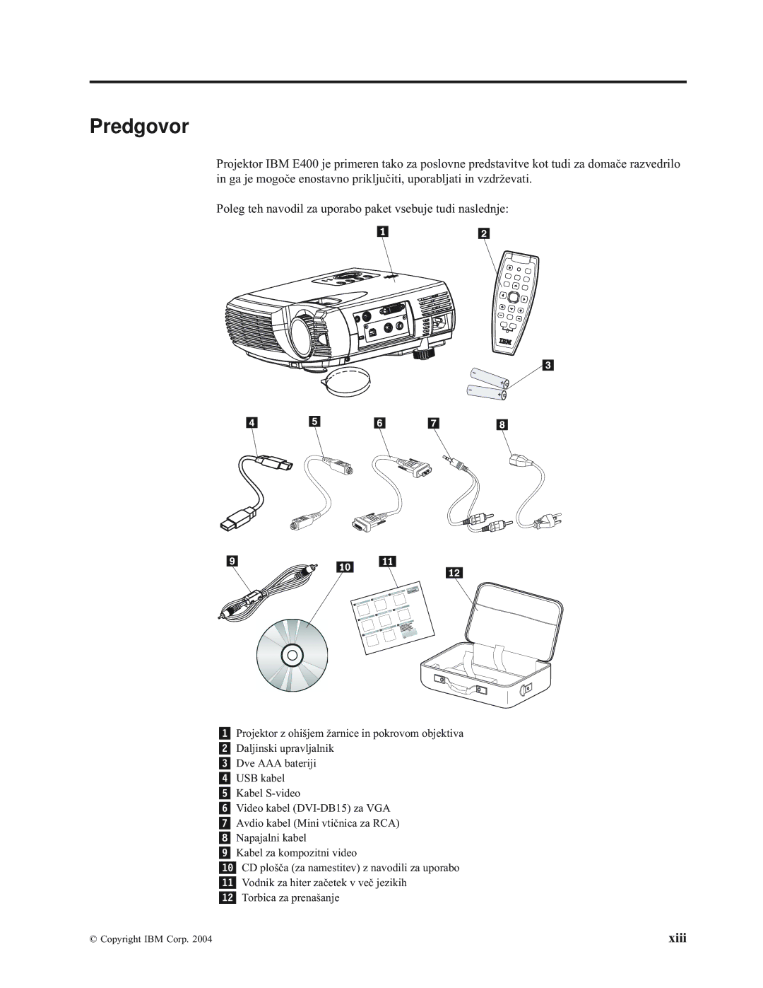 IBM E400 manual Predgovor, Xiii 