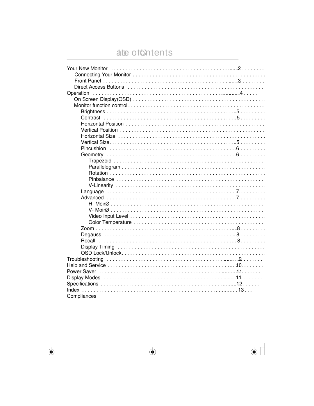 IBM E50 manual Table of Contents 