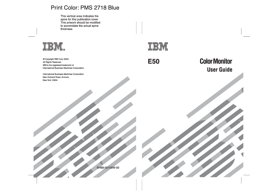 IBM E50 manual 