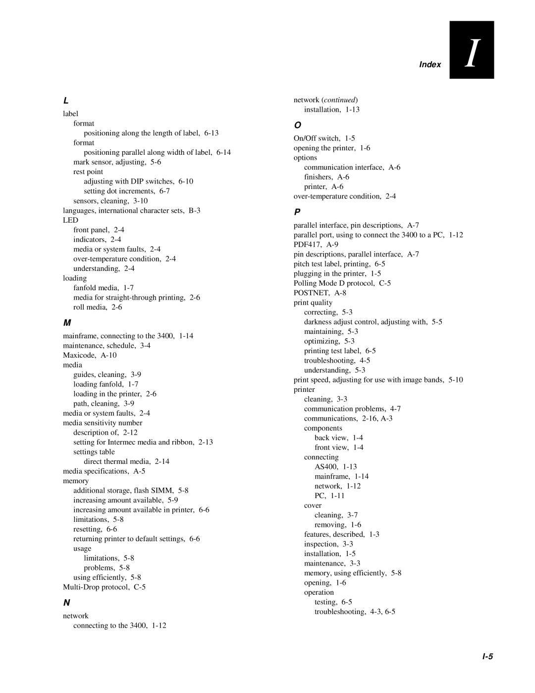 IBM EasyCoder 3400e user manual Led 