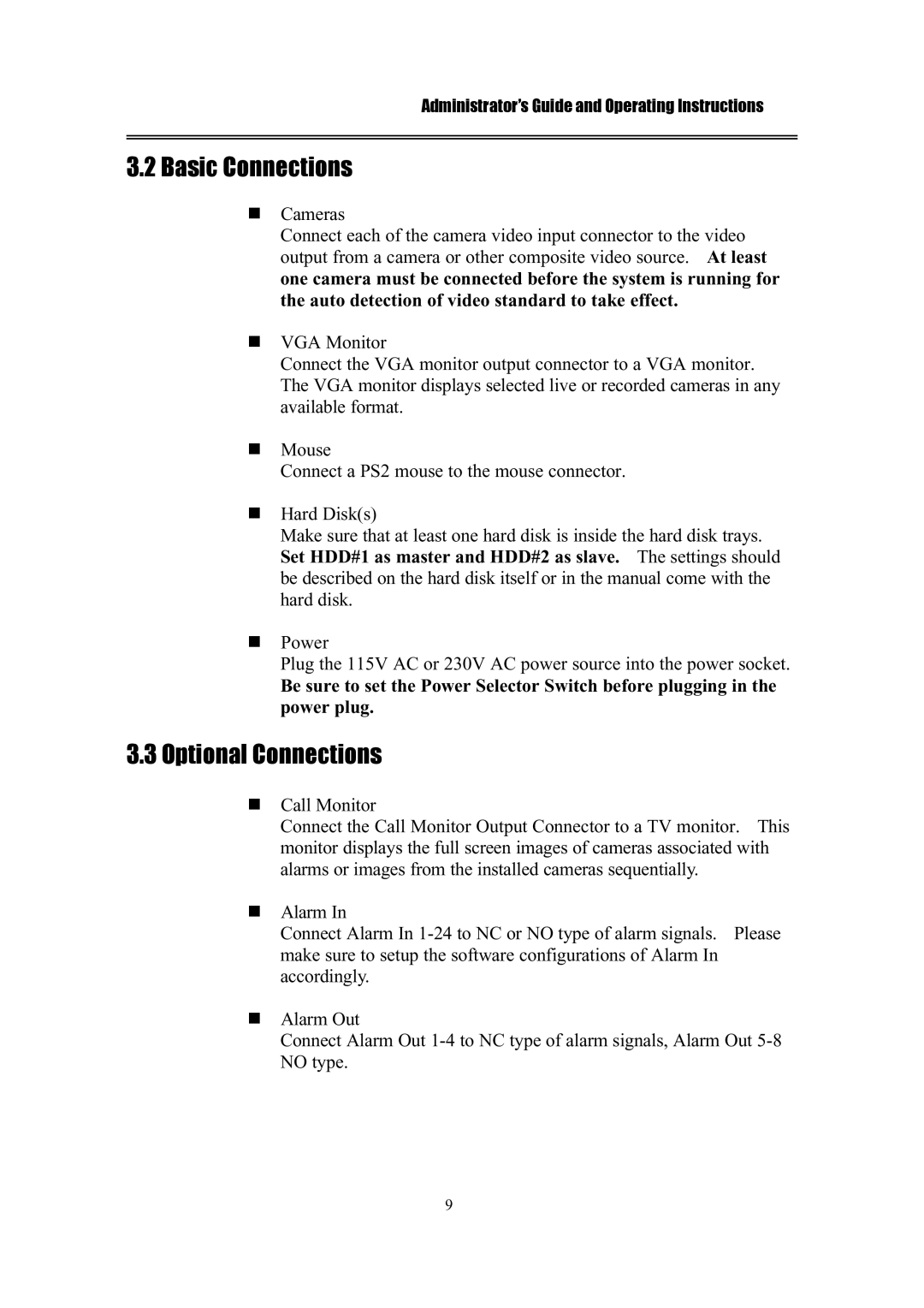 IBM EDR1600 manual Basic Connections, Optional Connections 