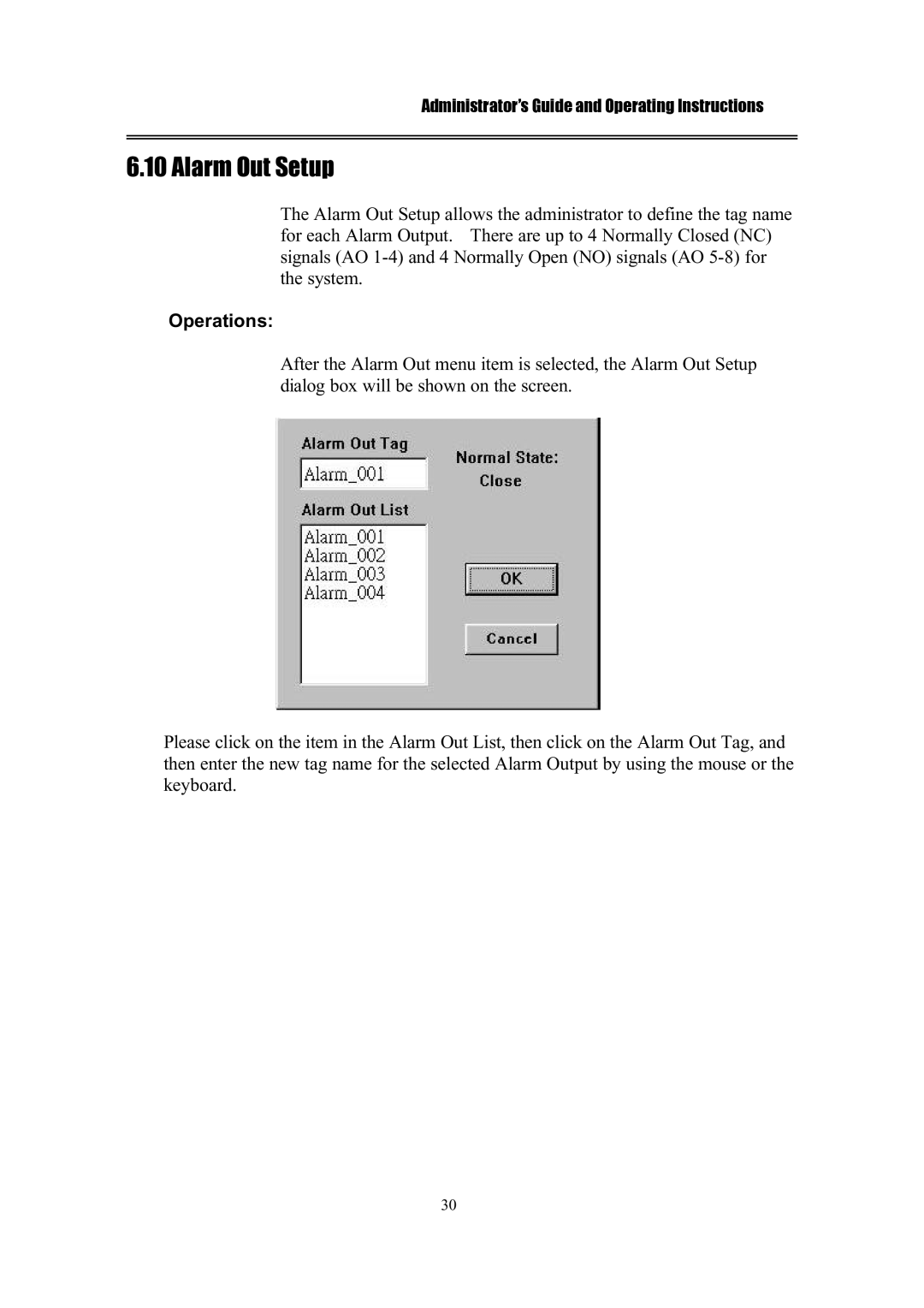 IBM EDR1600 manual Alarm Out Setup 