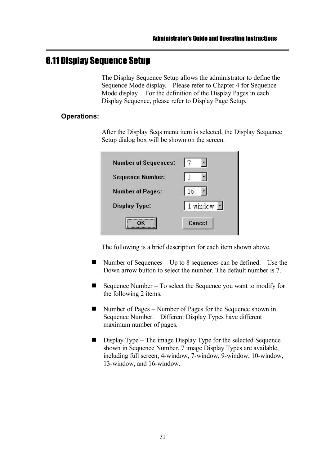 IBM EDR1600 manual Display Sequence Setup 