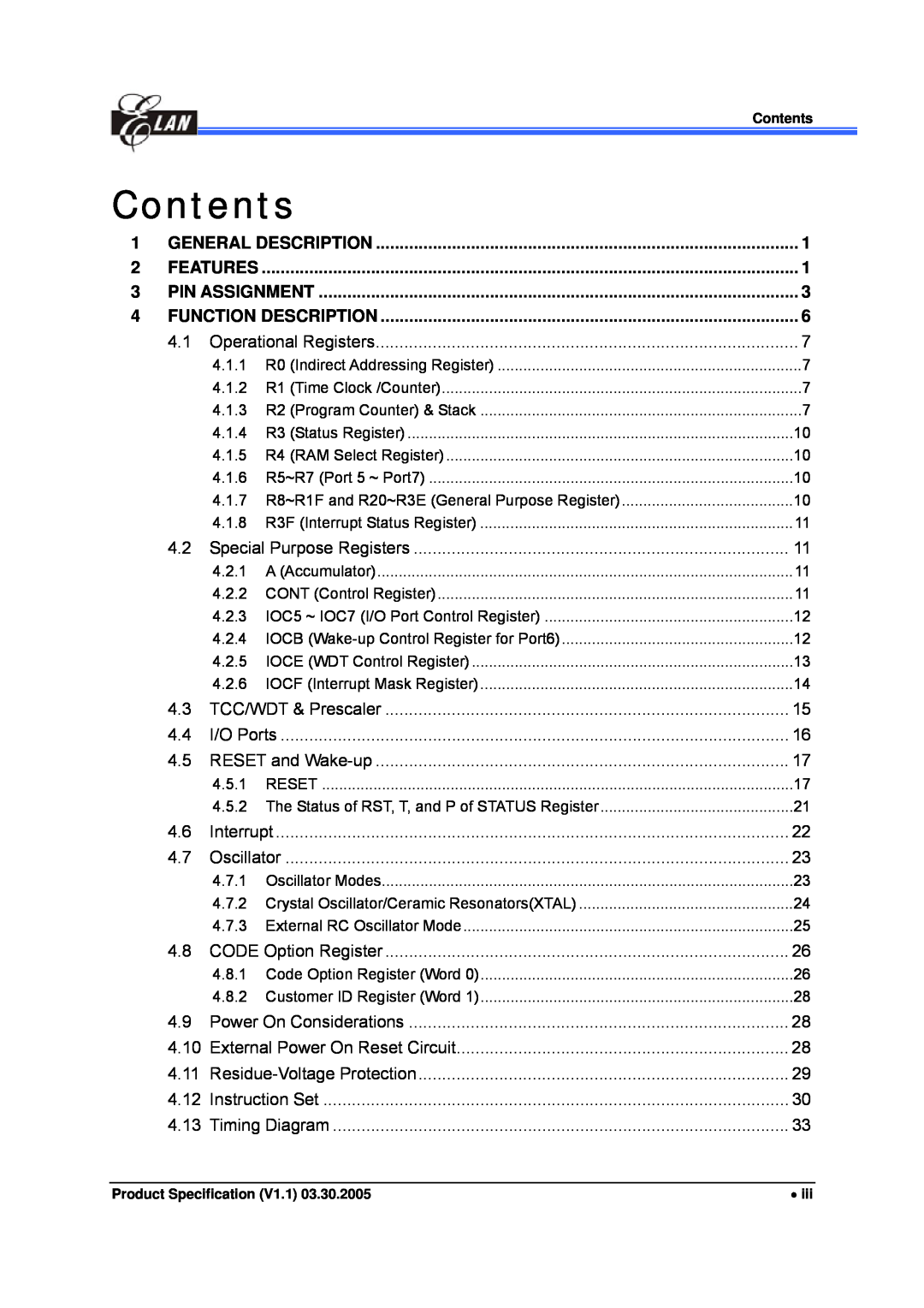 IBM EM78P447N manual Contents, Features 