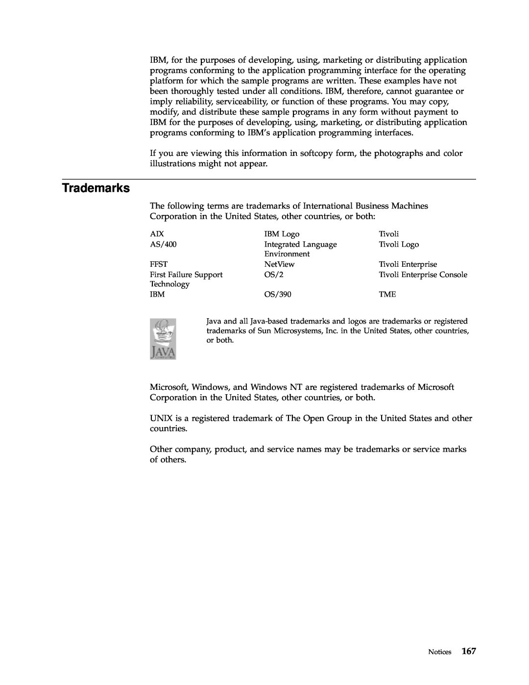 IBM Enterprise Console manual Trademarks, Notices 