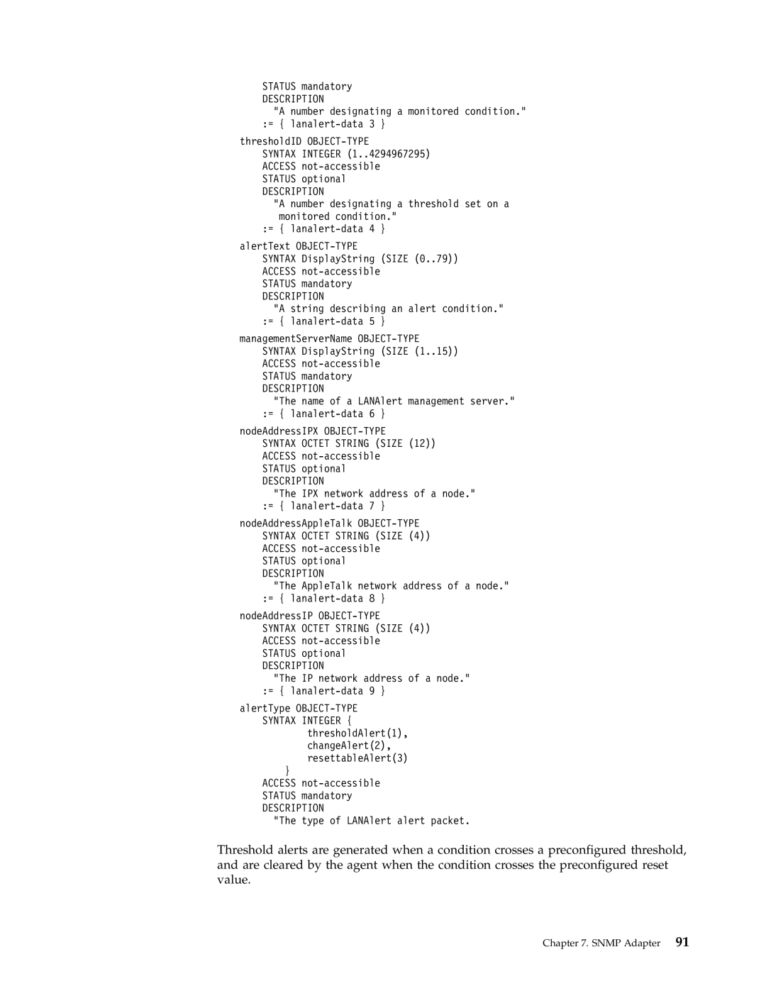 IBM Enterprise Console manual Status optional 