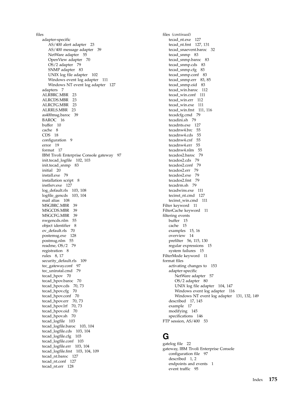 IBM Enterprise Console manual Files 