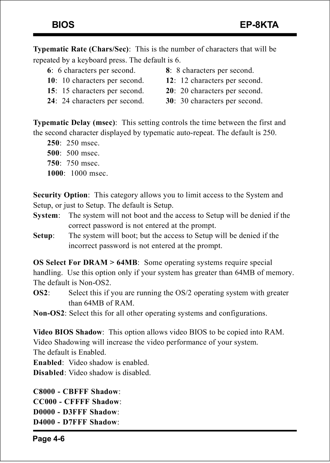 IBM specifications BIOSEP-8KTA 