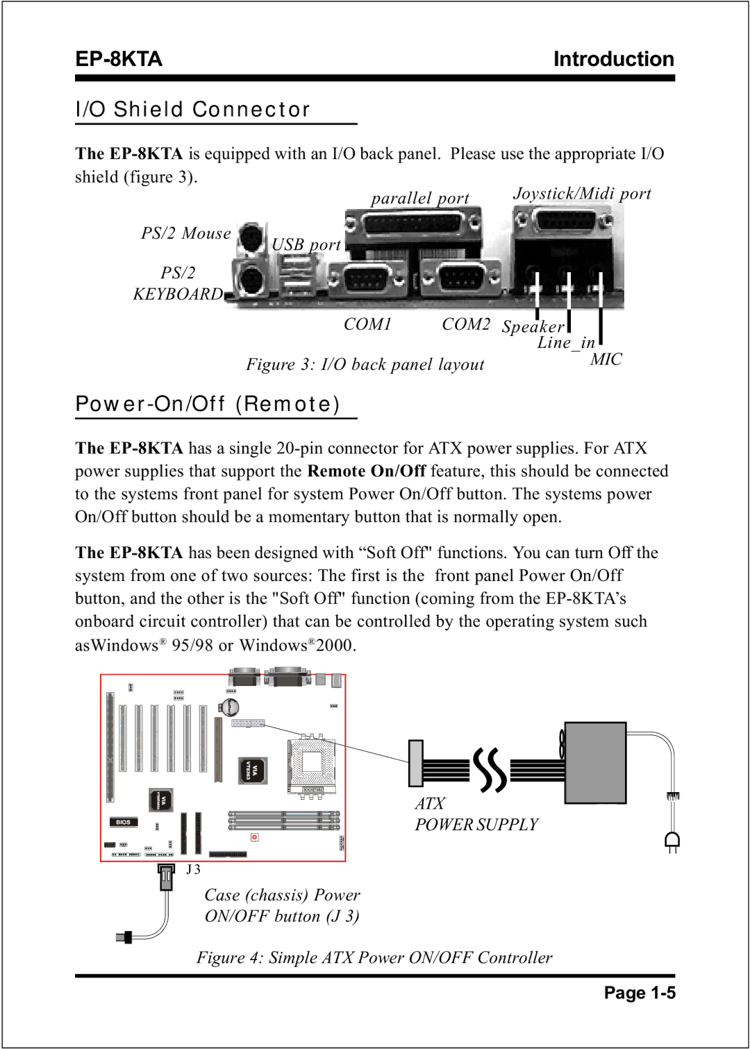 IBM EP-8KTA specifications Shield Connector, Power-On/Off Remote 