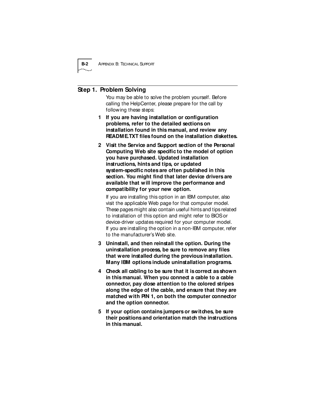 IBM EtherLink XL manual Problem Solving 