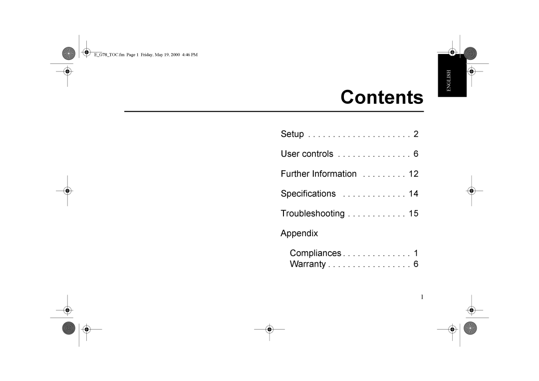 IBM G 78 appendix Contents 