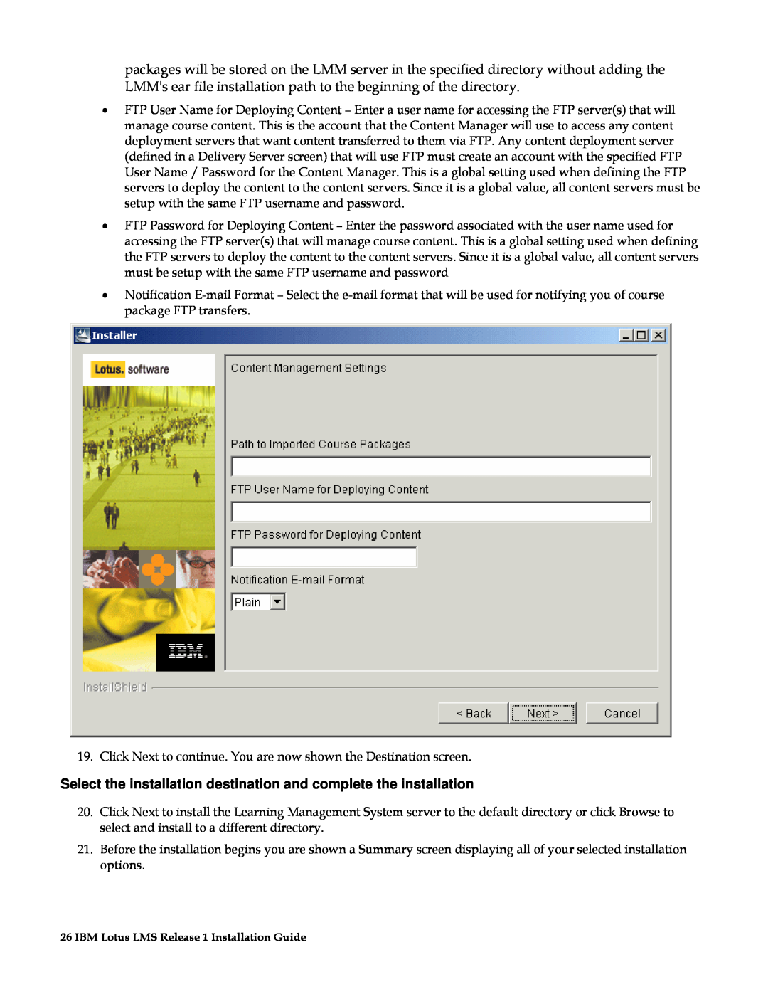 IBM G210-1784-00 manual Select the installation destination and complete the installation 