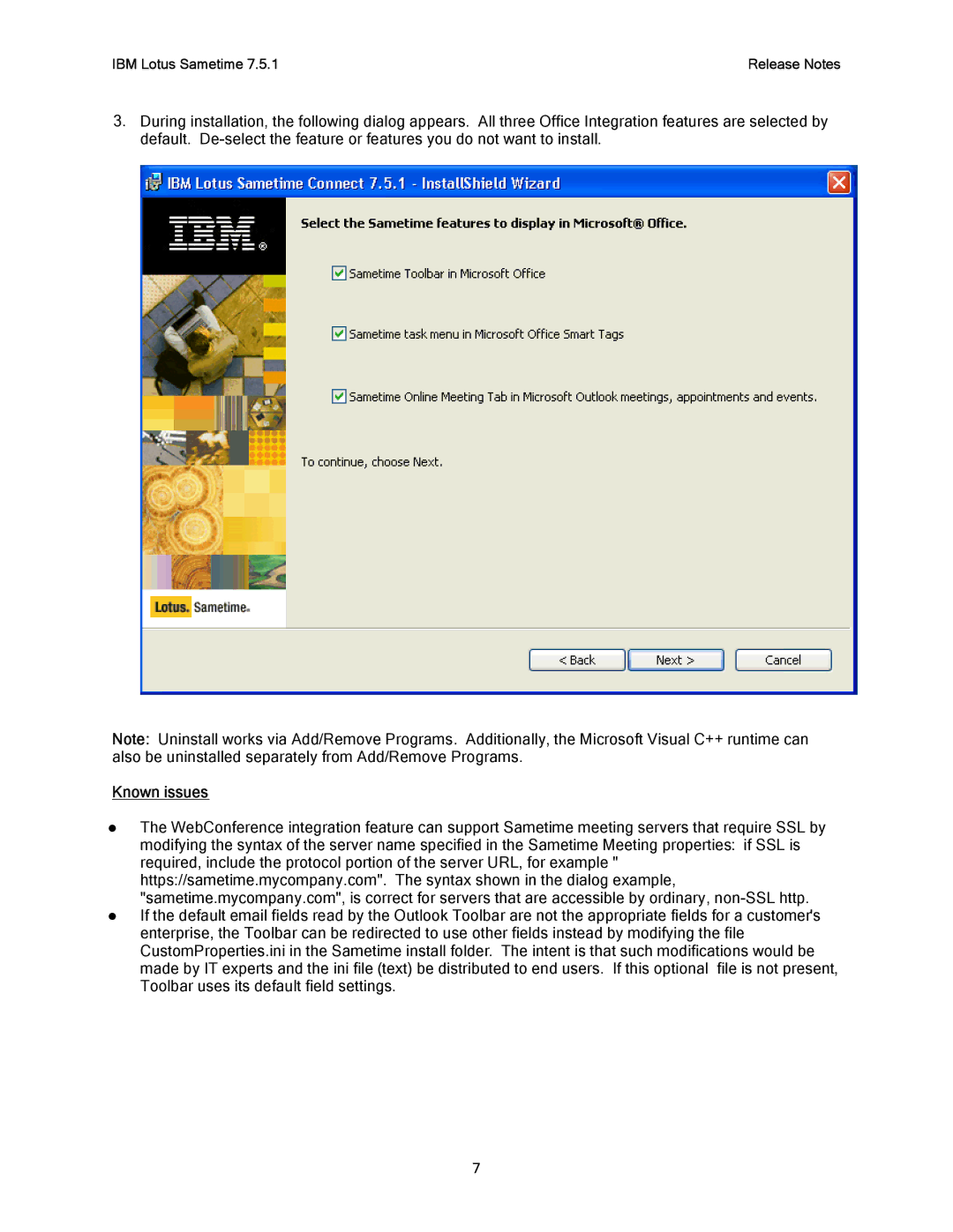 IBM G325-2585-02 manual Known issues 