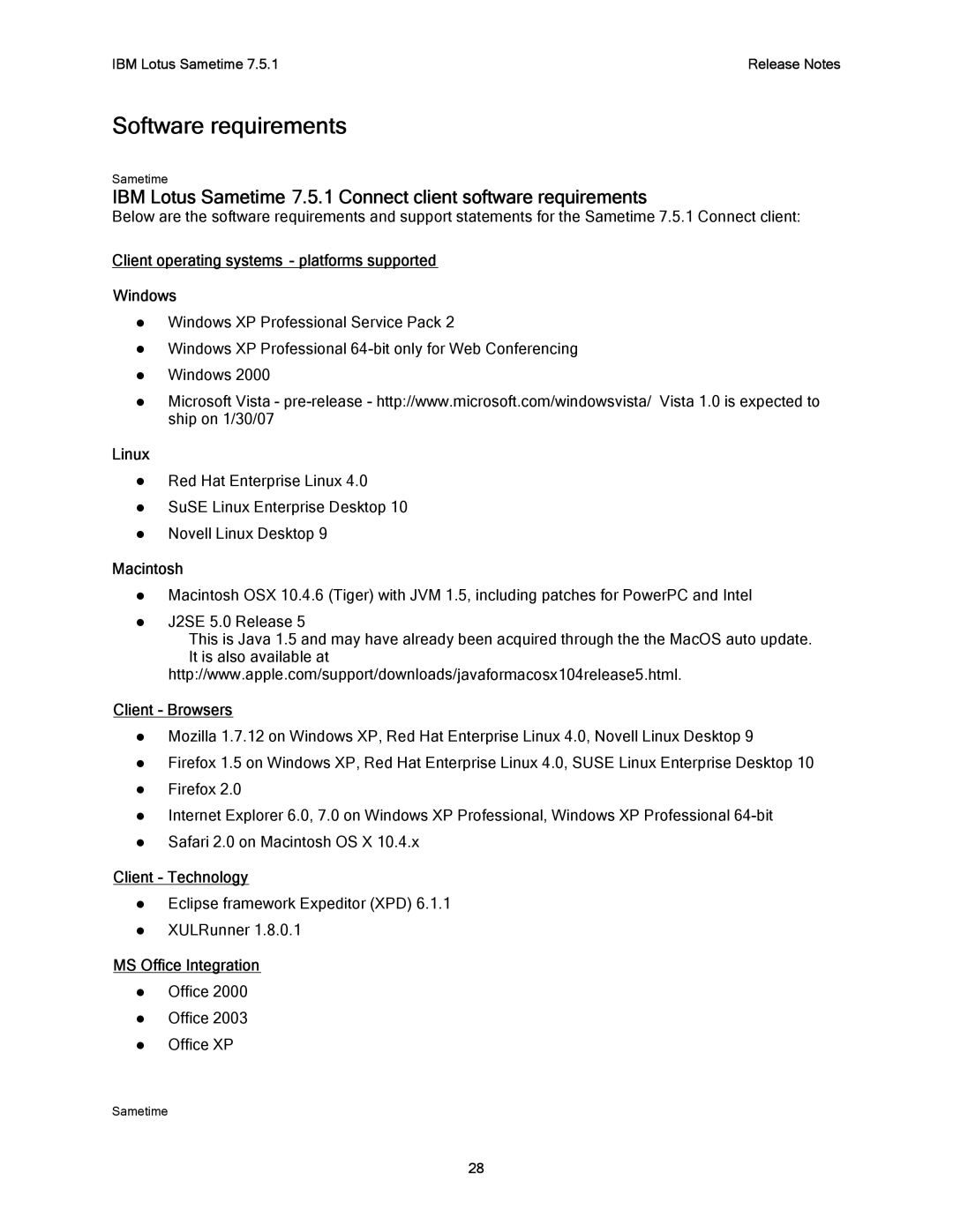 IBM G325-2585-02 manual Software requirements 