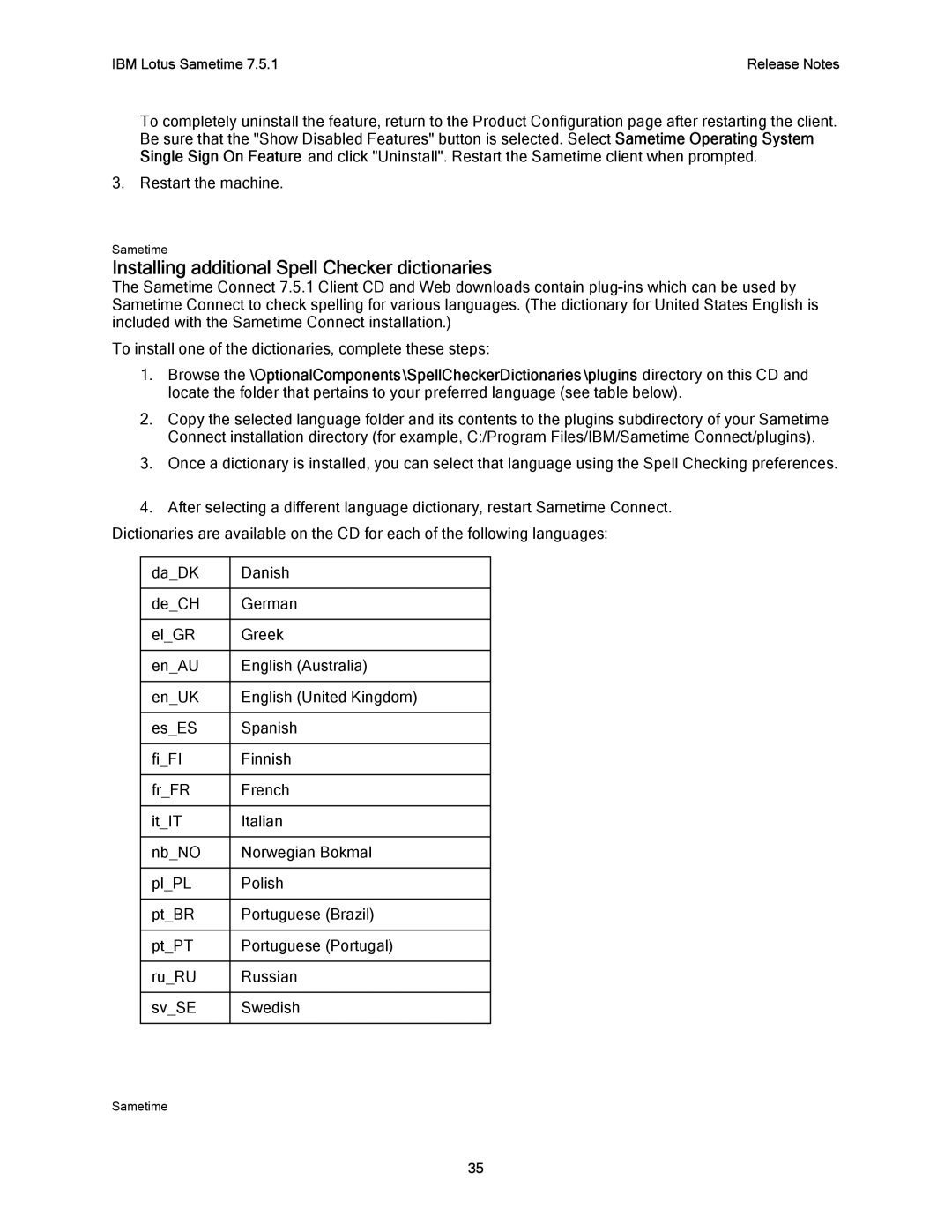 IBM G325-2585-02 manual Installing additional Spell Checker dictionaries 