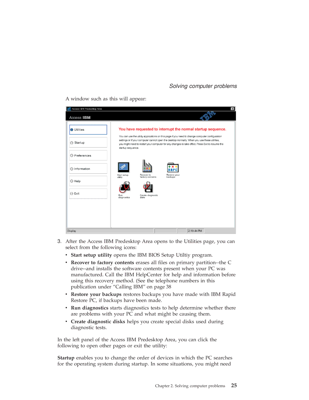 IBM G40 Series manual Solving computer problems 