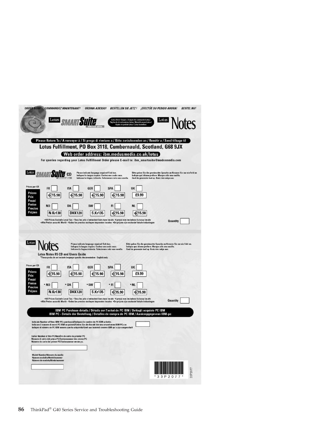 IBM manual ThinkPad G40 Series Service and Troubleshooting Guide 