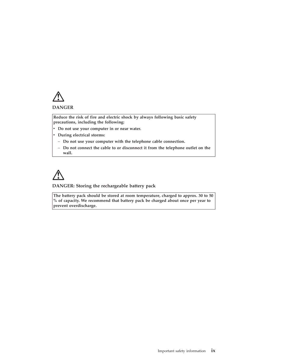 IBM G40 manual Important safety information 