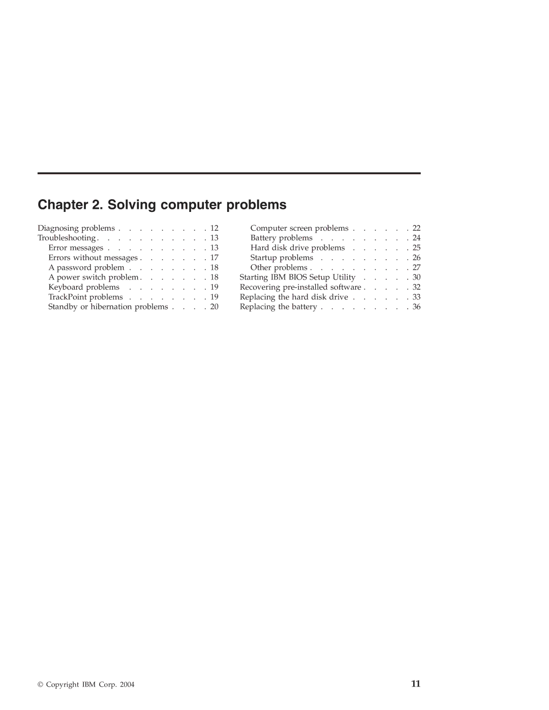 IBM G40 manual Solving computer problems 