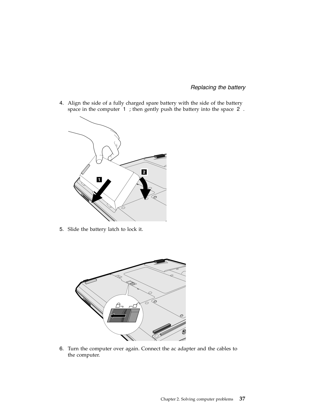 IBM G40 manual Replacing the battery 