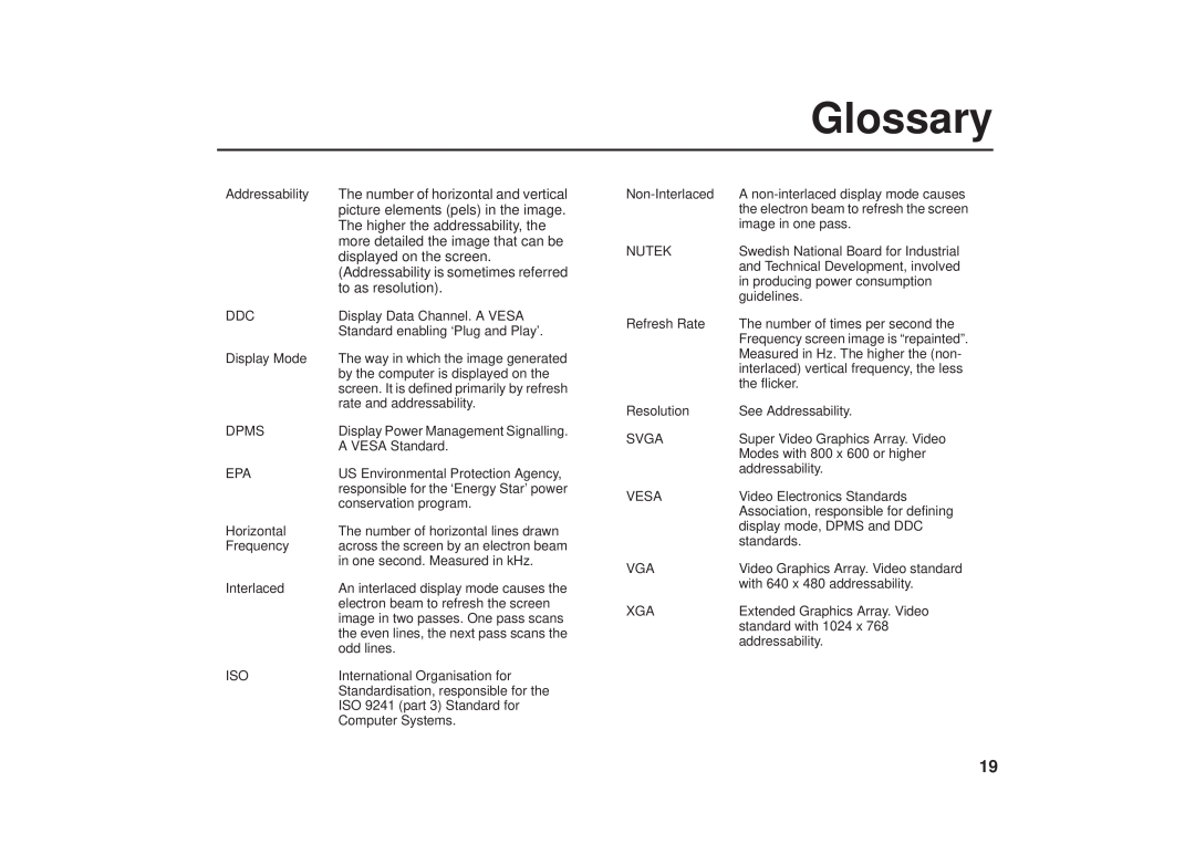 IBM G41/G50 manual Glossary 