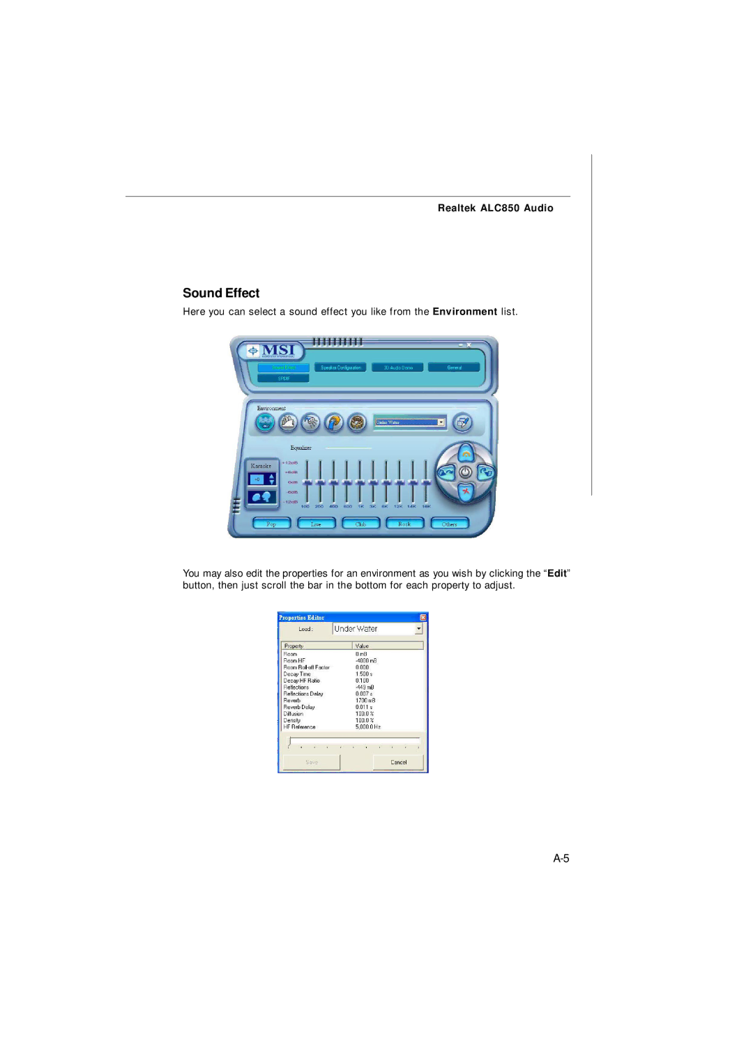 IBM G52-72361X2 manual Sound Effect 