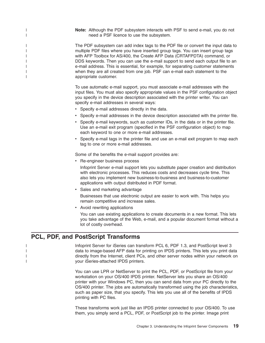 IBM G544-5774-01 manual Need a PSF licence to use the subsystem 